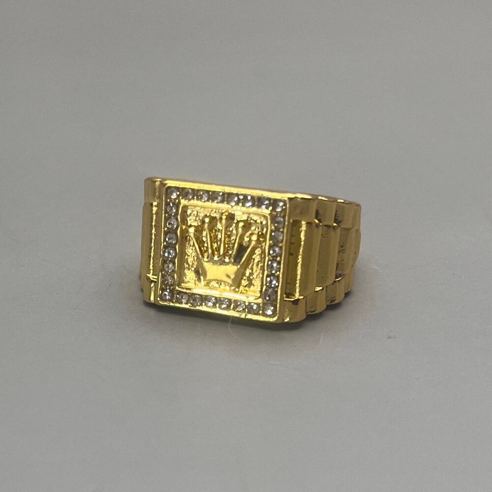 Y2K Vintage Gold Rolex Ring Unisex Size 8 2000s Jewelry Brand New